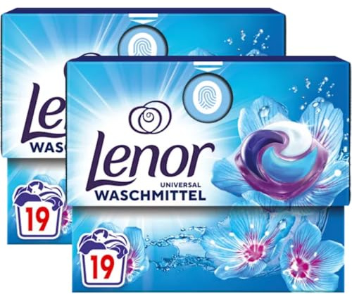 Vollwaschmittel Pods – Aprilfrisch – 19 WL (372,4 g) – 2er Pack | Kraftvolle Reinigung & frischer Duft | Für strahlend saubere Wäsche