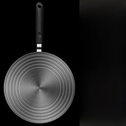 Lawnoval Plaque diffuseur de chaleur en aluminium pour cuisinière à gaz avec répartition uniforme de la chaleur, protection du brûleur, décongélation rapide et surface antidérapante, noir, 24 cm