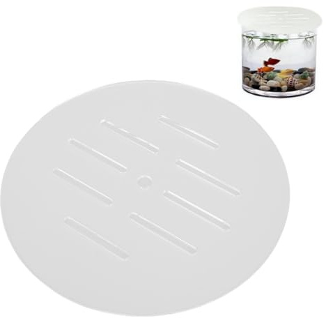 Goshyda Acrylic Aquarium Anti Jumping Lock med Hål, 7,5 Tum Genomskinligt Runt Akvariumlock, för Att Förhindra Att Fiskräkor Sköldpaddor Hoppar Ut, 2-pack