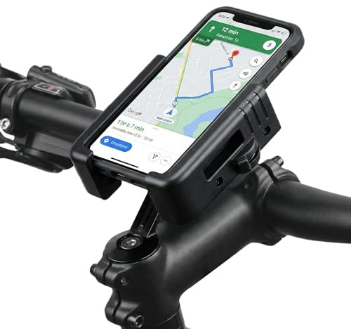 Ecofocet Mobiltelefonhållare för cykel, mobiltelefonhållare, cykelstyre, mobiltelefonhållare, cykelstyre, hållare för cykelstyre, 360° roterbar, anti-shake, för 4,7–7,2 till tums smartphones