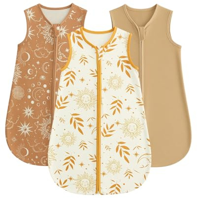 WYTbaby Baby Schlafsack 0.5 Tog 3er Pack 0-6 Monate