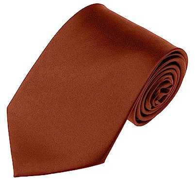 Romario Manzini Solid Cinnamon Color Standard Men's Necktie