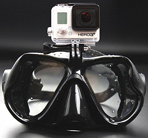 WOWDECOR Tauchmaske für Gopro Kamera Erwachsene Kinder mit Kurzsichtigkeit Kurzsichtig, Schnorchelmaske Taucherbrille Dioptrin Dioptrien Korrektur - alles schwarz (Different 2 Augen)