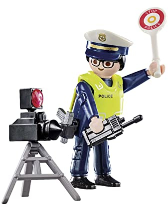 Playmobil 70305 Special Plus Police Officer with Speed Trap 9.3 x 12 x 3.8 cm, Multi-Coloured