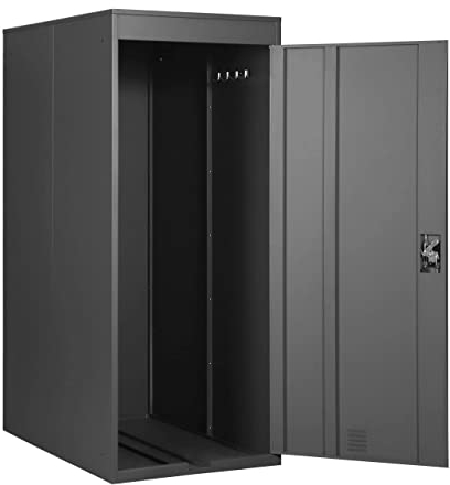 Fahrradgarage HWC-H66, Fahrradbox Gerätehaus Fahrradunterstand, erweiterbar abschließbar Metall - anthrazit