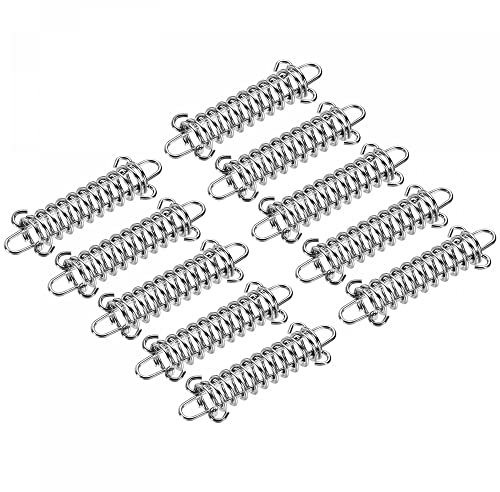 sourcing map 10 Stück Zelt Feder Schnalle 90x30mm Schwerer Typ Edelstahl Seilspanner Zubehör für Markise Zeltplanen Drahtgestelle
