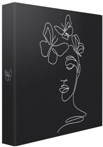 Ceanothe Album Photo 10x15 cm Pochette Muse Noir 200 photos Format 100 Pages ivoire Espaces pour légender vos Souvenirs style Line-Art FSC Fabriqué en France