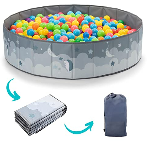 RUGUIES- Bällebad. Laufstall Baby-Bällebad Kinder. Bällchenbad Rund. Bällebäder Ohne Bälle. Ballpool Outdoor-Wasserdicht. (Bälle Nicht enthalten). (Sky 80x26cm)