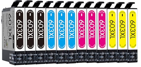 Cartridgeify 603XL Druckerpatronen Kompatibel mit Epson 603 XL Patronen, für Expression Home XP-2100 XP-2105 XP-3100 XP-3105 XP-3150 XP-4100 XP-4105, Workforce WF-2810 WF-2830 WF-2835 WF-2840 WF-2850