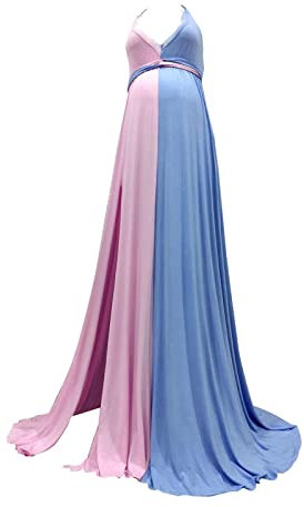 Herbstliches Umstandskleid Umstandskleid für Damen, Umstandskleid, ärmellos, Langer Rock, Fotokleid, lässiges Umstandskleid, Swingkleid, Fliegendes Kleid für Fotoshooting-Frauen (Pink, S)