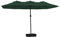 vidaXL Parasol à double tête vert 449x245 cm, parasol de jardin, parasol d'extérieur, parasol de patio, parapluie, parapluie d'extérieur