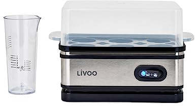 Livoo - Äggkokare DOC290-6 ägg, 400 W, mätglas ingår, håller värmen