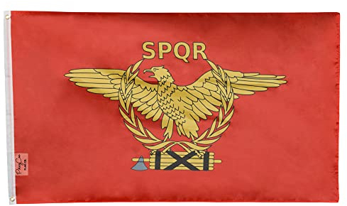Flagge 90 x 150 cm (ohne Fahnenmast) SPQR IXI FT Banner Große Flagge Römische Garage Man Cave Indoor Outdoor