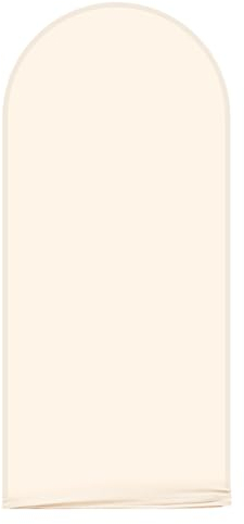 AIBIIN Arrière-plan mural en élasthanne - Réutilisable - Idéal pour les mariages, les enterrements de vie de jeune fille, les anniversaires, les fêtes prénatales - Beige - 1 x 2,1 m