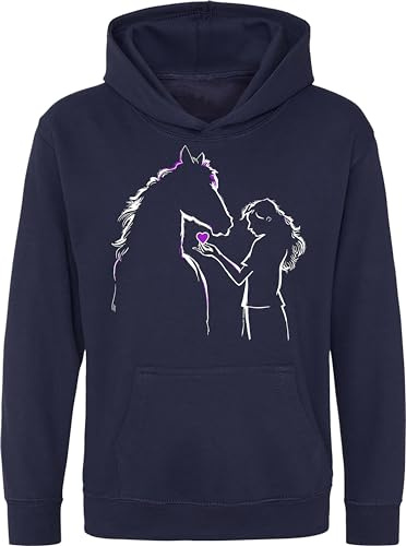 Minifan Maglione per Cavalli da Ragazza - Felpa con Cappuccio per Bambini - Regalo e Abbigliamento da Equitazione - My Horse - Accessori