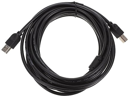 Gatuida Câble USB pour Imprimante, Compatible Scanner et Multifonction, Noyau en Cuivre, Noir, Branchement Direct, Usage Bureau