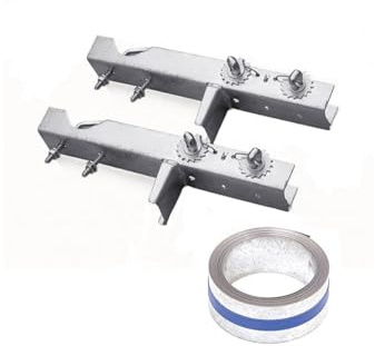 HDSAT Pack Cerclage Cheminée Double Fixation + Feuillard Galvanisé 5m Kit Fixation Antenne TNT