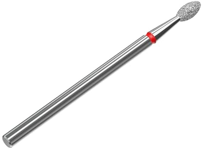 STALEKS PRO Expert Diamond Nail Drill Bit (Olive, Red, 2.5mm Head / 5mm WP) – Soft Abrasiveness for Delicate Cuticle & Sidewall Processing in Hardware Manicure/Pedicure