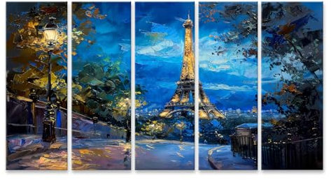 islandburner Bild auf Leinwand Ölgemälde Eiffelturm Paris Frankreich Bilder Wandbilder Poster