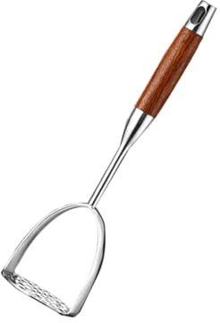 BIUDECO 1pezzi Schiacciapatate in Acciaio Manuale Per Purè Di Patate e Verdure Con Impugnatura Ergonomica Facile Da Pulire Design Compatto Per Cucina Domestica