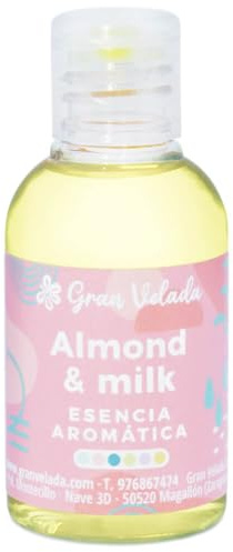 Gran Velada - Duftöl Aromatisches Mandel & Milch 100 ml | Hochkonzentriertes Aroma für Seifen, Kosmetik und DIY-Kerzen, Puderige Duftnote mit Kokosmilch, Vanille und Mandelblüte