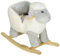 AIYAPLAY Cavallo a Dondolo per Bambini a Forma di Pecorella, Cavalluccio a Dondolo Cavalcabile in Legno e Peluche con Cintura di Sicurezza, Pedali e Suoni, 18-36 Mesi, 68x35x55 cm, Grigio