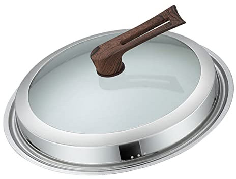 MAGICLULU Universaldeckel Aus Für Pfannen Töpfe Und Bratpfannen Mit Belüftungsöffnung Zum Kochen Beobachten Praktisch Für Küche Und Täglichen Gebrauch Stoßfeste Abdeckung Für