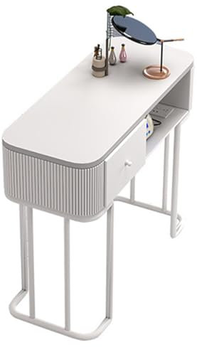 Stilvoller, funktionaler Tisch, Maniküretisch, moderner, kompakter Nageltisch, Maniküretisch für Nageltechniker, Nageltisch aus Holz für Salon, Spa, Beauty-Arbeitsplatz, Schminktisch, Nagelt
