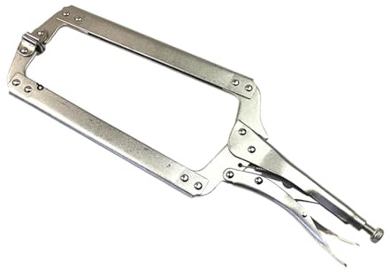 HGZLQKD C-clamp Locking Plier Vise Grip Welding Electrician Maintenance Ergonomics Grip Metal C Clamp Welding Pliers for Craftsmen, 18 inch