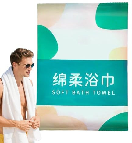 Grande asciugamano da bagno, asciugamano da viaggio di grandi dimensioni, confezionato singolarmente, panno morbido assorbente per spa, palestra, spiaggia, nuoto