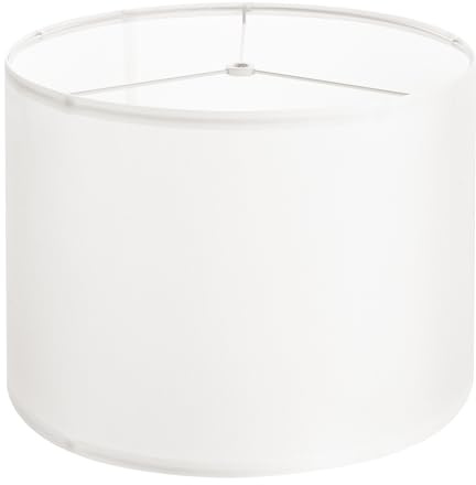 VEVOR Abat-jour tambour, 330 x 330 x 250 mm, abat-jour de remplacement moyen en lin pour lampes de table, lampadaires et suspensions, housse de rechange pour lampe, assemblage facile, lin blanc cassé