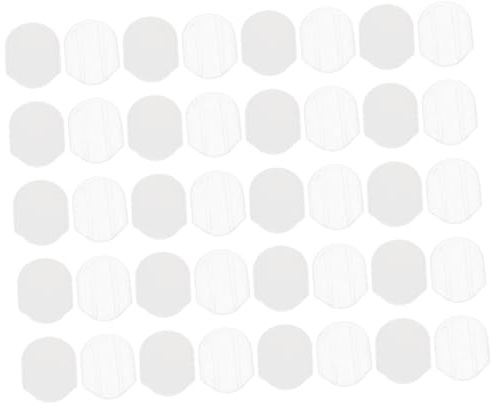 DOITOOL Ohrclip Pads 40 Stück Groß Oval Transparent Weiß Ohrklemmenzubehör Schmerzsichere Matte rutschfest Für Empfindliche Ohren