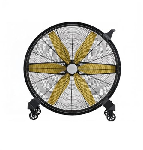 Ventilador de pie metálico Ventilador eléctrico Industrial móvil, ventilador eléctrico grande de seis aspas, suelo adecuado for fábrica, taller, refrigeración de almacén Ventilador industrial de pie(4