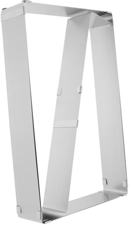 Gatuida Aro Rectangular Ajustable de Acero Inoxidable para Tartas y Mousses Molde Profesional Ligero y Compacto para Hornear Utensilio de Repostería para Pasteles Uniformes