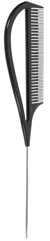 COLLBATH Pettine per Acconciature con Coda in Acciaio Pettine per Cotonare e Divisione Capelli in Plastica Leggera e Resistente Strumento Professionale per Styling Treccia e Colorazione