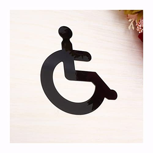 WDWDW Panneau de Toilettes Hommes/Femmes, Porte de WC, Autocollant Mural Miroir 3D en Acrylique pour Personnes à mobilité réduite, pour Usage Public