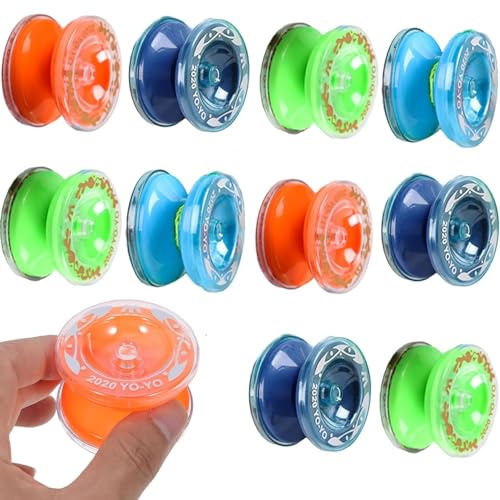 10Pcs Yoyo, Professional Yoyo, Crystal Yoyos Suitable for Outdoor Play In The Evening, Indoor Gatherings, Skill Exercises