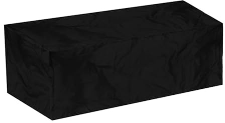 ROMISBABA Housse de Coffre de Pont Étanche Noire 123x65x55 Cm, Protection Extérieure Anti-uv, Couverture Imperméable pour Boîte de Rangement, Protection Pluie et Poussière, Adaptée Mobilier
