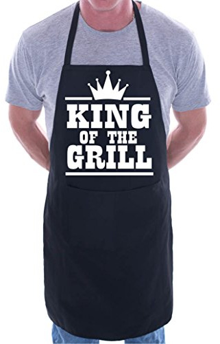 Print4U King Of The Grill BBQ Cooking Novelty Apron Black