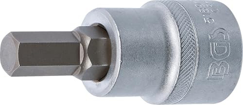 BGS 5189-H14 | Bit-Einsatz | Innensechskant 14 mm | Antrieb Innenvierkant 20 mm (3/4) | Länge 85 mm | Chrom-Vanadium-Stahl | verchromt, matt | mit Rändelung
