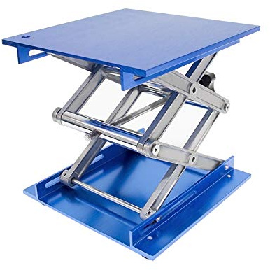 Wisamic Laborständer Alumina 200x200 mm Scherenbühne 10 kg | Scherenhebebühne Aluminiumoxid, 200x200 mm, 82-310 mm, 10 kg, für Labor & Werkstatt