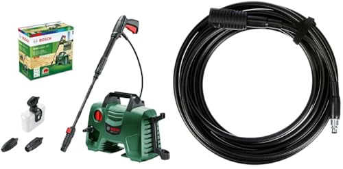 Bosch Home and Garden Hochdruckreiniger EasyAquatak 120 (1500 W, Druck: 120 bar, im Karton) & Bosch F016800361 Verlängerungsschlauch, 6 m