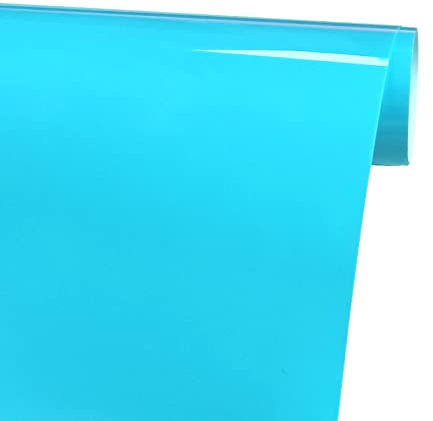 FORBELL Vinilo de transferencia de calor, película de transferencia de hierro textil de 30,5 cm × 3 m, película textil de plotter (Azul Claro)