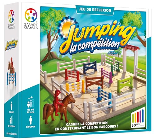 Smart Games - Jumping la Compétition - Remue-Méninges Éducatif -Jeu de stratégie Multi-Niveaux et renforcement des compétences - Jeu de logique et de Réflexion - 7 ans + - 1 jugador - 524601.