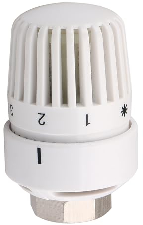 Wengart Thermostatischer Heizkörperkopf WG4005 Thermostat-Kopf, Heizung Thermostatkopf Heizung Thermostat-Heizkörperventil M30 x 1,5-Anschluss, mit Nullstellung, weiß