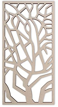 Wooden Tree Branch Lattice Panel - Mandala Wall Art for Home Decor, Wall Panels, Overlays, Trellis, Privacy Screens & Yard Decor