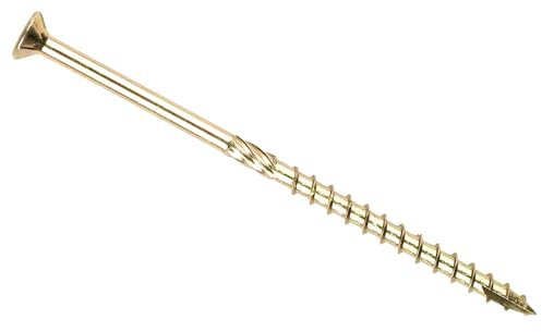 6mm x 200mm (70mm) (Pack of 20) Yellow 'M' Hardened Countersunk Torx Wood Timber Construction Screw Sleepr Screws with Flat Head High Performacne Carpenter Screws X10-X12BC