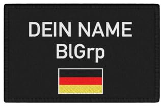 Copytec Patch 7,5x4,5cm personalisiert Text Wunschtext Uniform Duetschland #42112