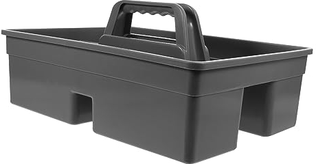 jojofuny Portable Plastic Cleaning Tool Organizer Box with Handle, Hand-held Professional Cleaning Supplies Storage Case for Household and Car Use, Grey