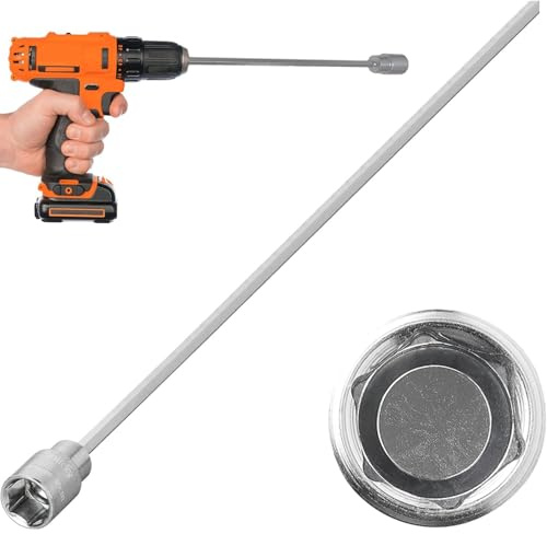 Shinekoo 30cm Caravan Corner Steady Jack Leg Winder Drill Adaptor Attachment Stand Jack Extension Socket 19mm Electric Drill Attachment Adapter Hexagonal Shaft For Caravans